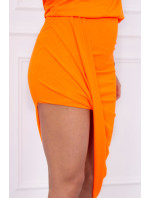 Asymetrické šaty oranžové neonové