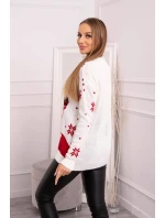 Svetr s vánočním motivem ecru