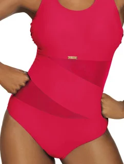 Dámské jednodílné plavky S36W-2d Fashion sport tm. růžové - Self