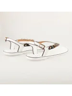 Fantastické bílo-černé gumové sandály