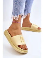 Dámské pantofle Big Star LL274427 Žluté