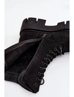 Zateplené workery dámské s ozdobou černé Melisse Zateplené workery dámské s ozdobou černé Melisse