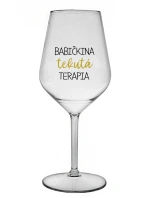 BABIČKINA TEKUTÁ TERAPIA - priehľadný nerozbitný pohár na víno 470 ml BABIČKINA TEKUTÁ TERAPIA - priehľadný nerozbitný pohár na víno 470 ml
