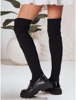 Dámské ponožkové boty černé FashionStreet ZY1312 Dámské ponožkové boty černé FashionStreet ZY1312