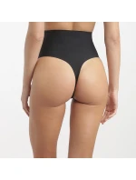 Dámská tanga s vyšším pasem DIM INVISIBLE MID WAIST THONG - DIM - černá