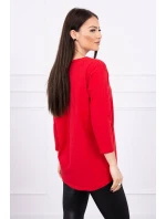 Halenka s potiskem Letní auto červená Halenka s potiskem Letní auto červená