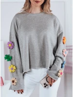 Dámská oversize mikina RAWEL šedá FashionStreet RY2387 Dámská oversize mikina RAWEL šedá FashionStreet RY2387