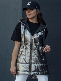 Dámská prošívaná vesta PIXIECODE tmavě šedá FashionStreet TY4437