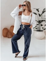 Dámské ležérní kalhoty s širokými nohavicemi BOHO DAY navy blue FashionStreet UY2649
