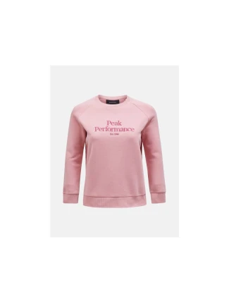 Peak Performance W Original Crew mikina růžová Peak Performance W Original Crew mikina růžová
