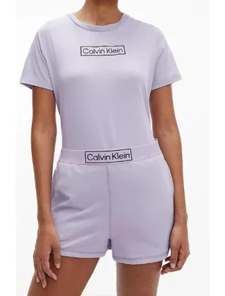 Dámský kraťasový set - QS6804E 10B- fialová - Calvin Klein Dámský kraťasový set - QS6804E 10B- fialová - Calvin Klein