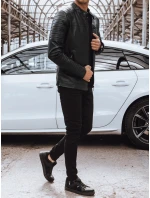 Pánská kožená bunda černá FashionStreet TX4229