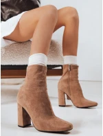 Dámské semišové kozačky na podpatku béžové FashionStreet ZY1225 Dámské semišové kozačky na podpatku béžové FashionStreet ZY1225