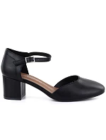 Dámské černé sandály na jehlovém podpatku Sergio Leone SK844