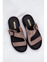 Dámské Semišové Pantofle Na Platformě Hnědé Zazoo 3024 Dámské Semišové Pantofle Na Platformě Hnědé Zazoo 3024