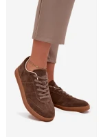 Dámské semišové sneakersy Big Star SS274676 HI-POLY SYSTEM Hnědé