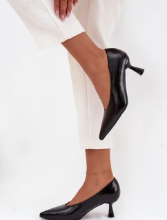 Lakované lodičky na jehle Černé Gavrielle