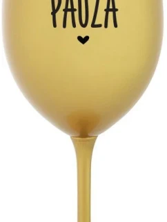 MÁMINA PAUZA - zlatá sklenice na víno 350 ml
