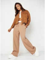 Dámská oversize džínová bunda MOLI camel FashionStreet TY4130