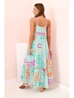 Dámské bavlněné šaty s barevným vzorem mincovna