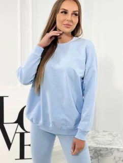 Bavlněná mikina + legíny 9454  modrá - Kesi