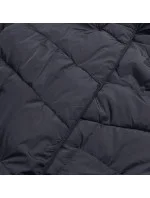 Tmavě modrá dlouhá dámská zimní bunda (2m-033) Tmavě modrá dlouhá dámská zimní bunda (2m-033)