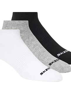 Skechers 3 ks unisex bez froté, neviditelné ponožky S114041-107, bílé, velikosti 39–42