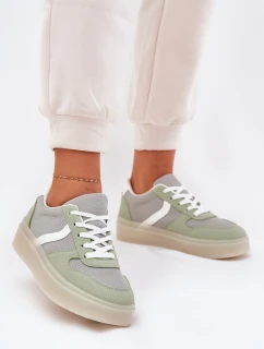 Nízké Dámské Tenisky Na Platformě Zelené Telmira