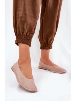Semišové Dámské Baletky Big Star RR274081 Růžové