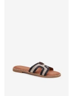 Dámské Pantofle Na Plochém Podpatku Černé Vereya