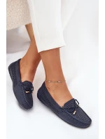 Dámské mokasíny s květinovým vzorem a šněrováním modré Mirisa Dámské mokasíny s květinovým vzorem a šněrováním modré Mirisa