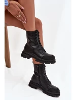 Dámské pracovní kotníky vyhřívané se zdobením S.Barski HY42-982 Černé Dámské pracovní kotníky vyhřívané se zdobením S.Barski HY42-982 Černé