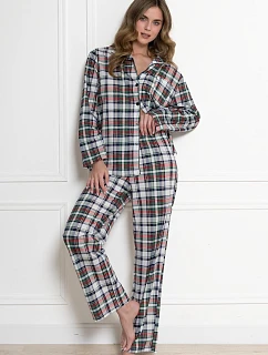 Pyžamo Leveza 1805 Wala, dlouhé rukávy, velikosti M–2XL, rozepínací
