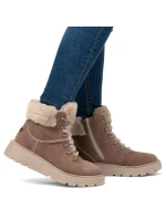 Boty Rieker s umělou kožešinou 70402-24 W RKR753