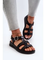 Vonné Hladké Dámské Sandály ZAXY NN285007 Černé