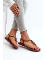 Dámské ploché sandály Japonky 83507 Ipanema Class Blown Up Sandal Fem hnědé