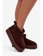 Nízké sněhule na platformě Big Star OO274A101 čokoládové