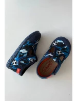 Dětské pantofle Milami na suchý zip míčky tmavě modré Jasimrra