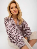 Dámská košile LK KS 509017 1.97 bílá a růžová - FPrice Dámská košile LK KS 509017 1.97 bílá a růžová - FPrice