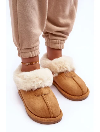 Dámské pantofle s kožíškem, hnědé Lanoze Dámské pantofle s kožíškem, hnědé Lanoze
