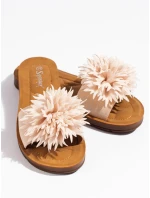 Krásné nazouváky hnědé dámské bez podpatku Krásné nazouváky hnědé dámské bez podpatku