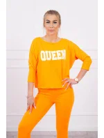 Sada s oranžovým neonovým potiskem Queen Sada s oranžovým neonovým potiskem Queen