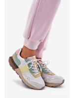 Dámské Semišové Sneakersy Big Star RR274244 HI-POLY SYSTEM Šedo-Žluté Dámské Semišové Sneakersy Big Star RR274244 HI-POLY SYSTEM Šedo-Žluté