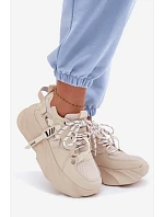Kožené dámské tenisky GOE TT2N4012 Béžové