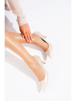 Výborné dámské  lodičky hnědé na jehlovém podpatku