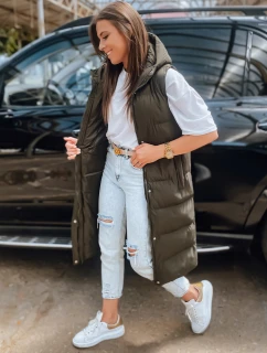 Dámská prošívaná vesta ELLA zelená FashionStreet TY3032