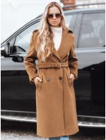 Dámský zimní kabát klasický trenčkot hnědý FashionStreet NY0761