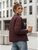 Dámská přechodná prošívaná bunda bordó FashionStreet TY5620