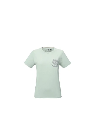 Dámské tričko MILLET Cimaï Collab Ts Ss v pastelově zelené barvě Dámské tričko MILLET Cimaï Collab Ts Ss v pastelově zelené barvě