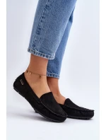 Dámské černé šněrovací mokasíny Rasirna